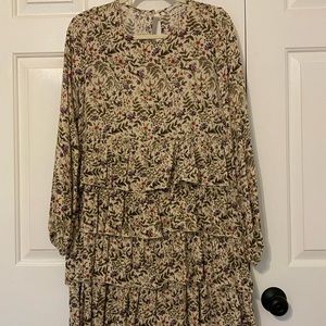 Urban Outfitter Floweral Ruffle Dress